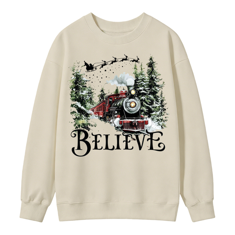 Christmas "Believe" Polar Express Graphic Sweatshirt