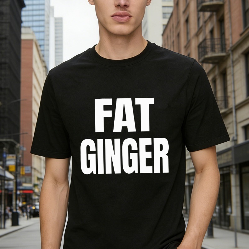Fat Ginger Text Graphic T-shirt