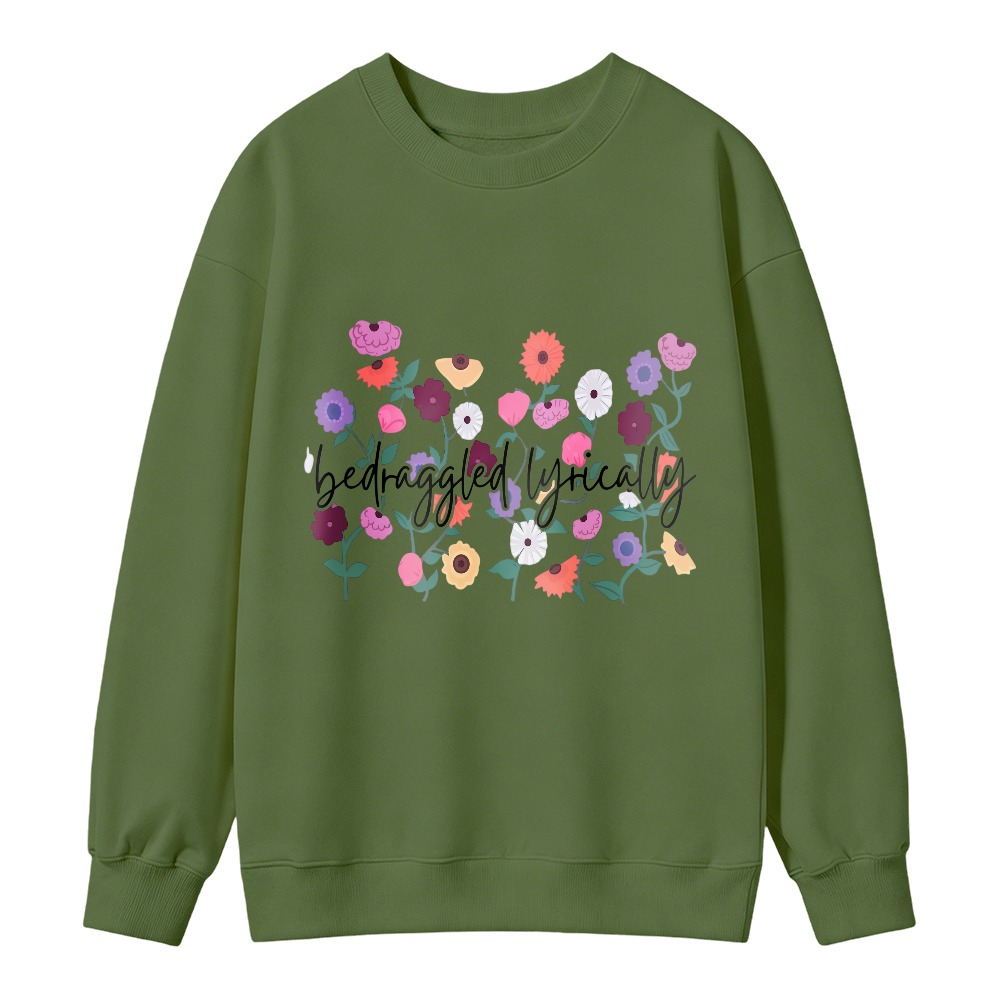 Colorful Floral Bouquet Print Sweatshirt