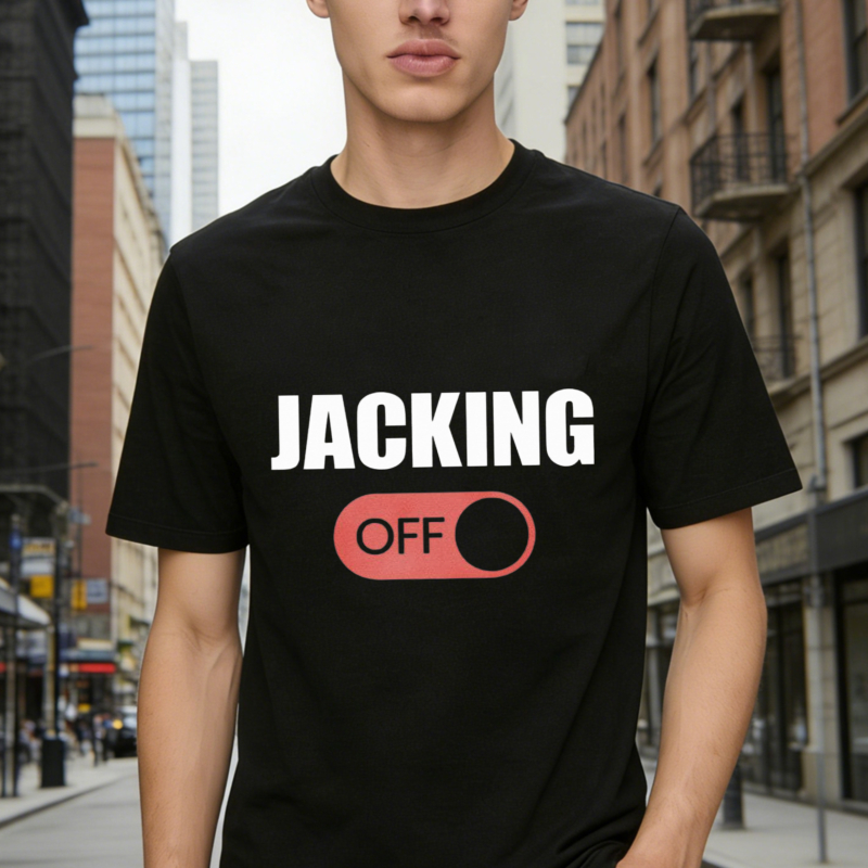 Jacking Off Toggle Switch Graphic T-shirt