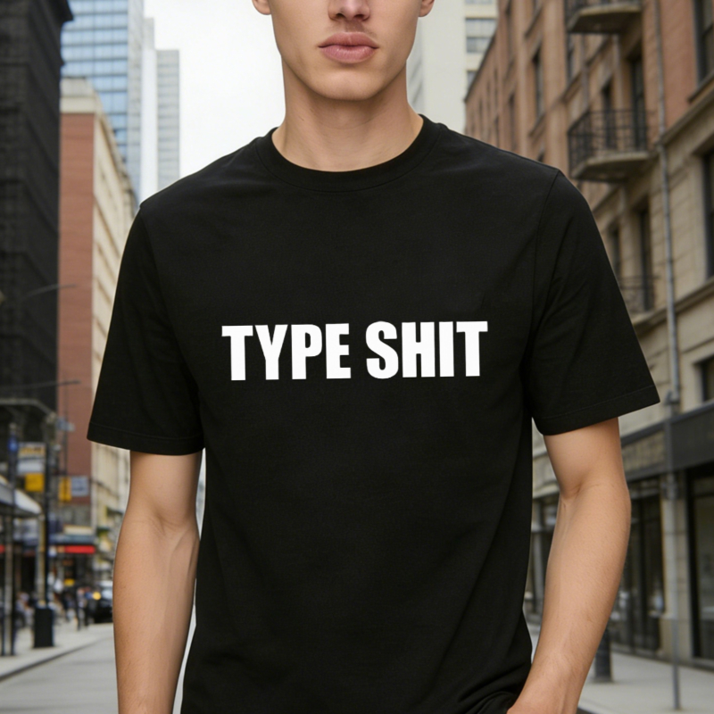 Type Shit Text Graphic T-shirt