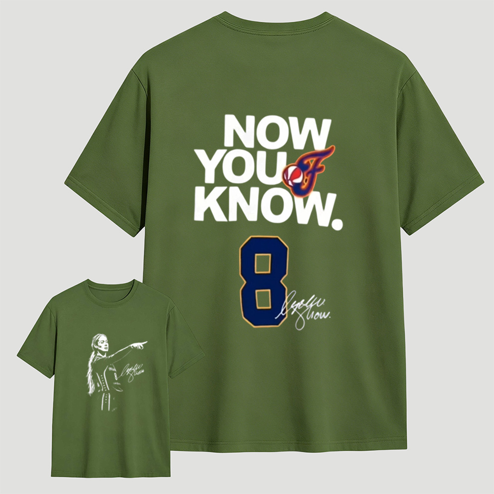 Sophie Cunningham "Now You Know" Double-Sided Basketball Graphic T-Shirt