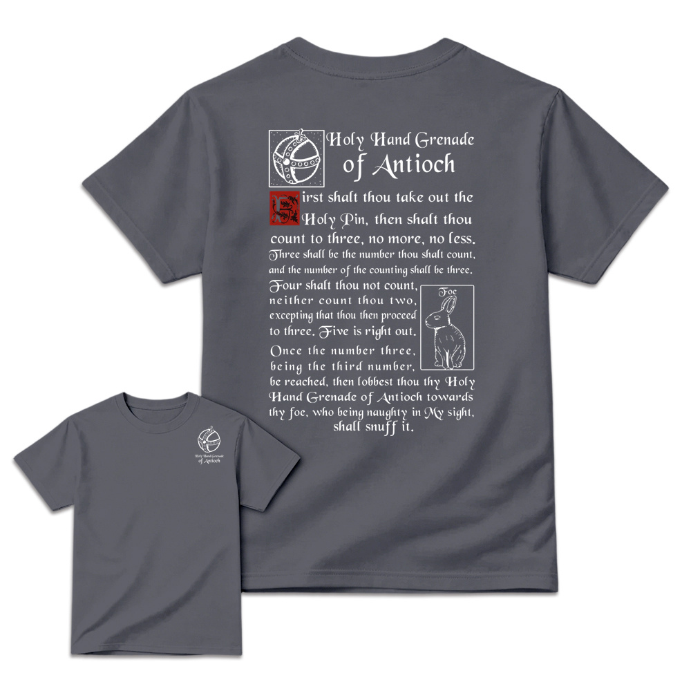Monty Python Holy Hand Grenade of Antioch Black Cotton T-Shirt