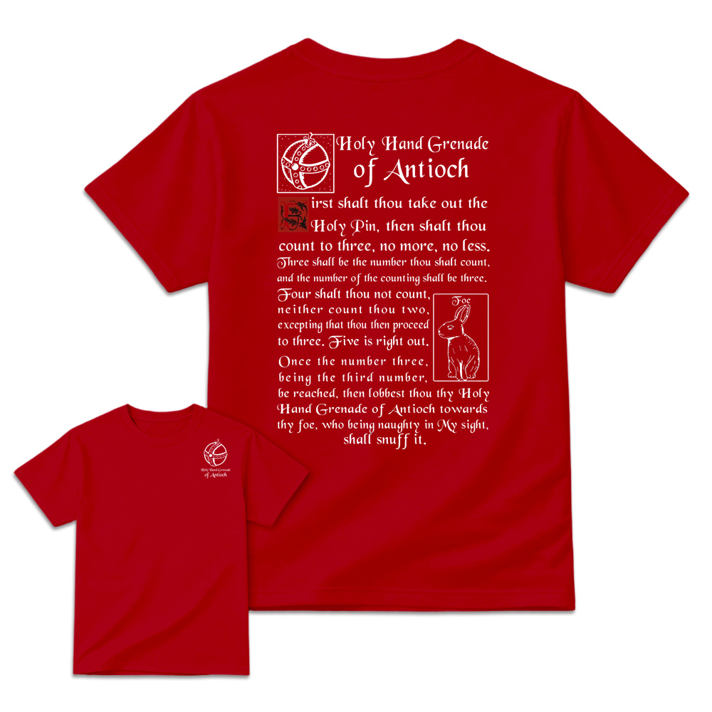 Monty Python Holy Hand Grenade of Antioch Black Cotton T-Shirt