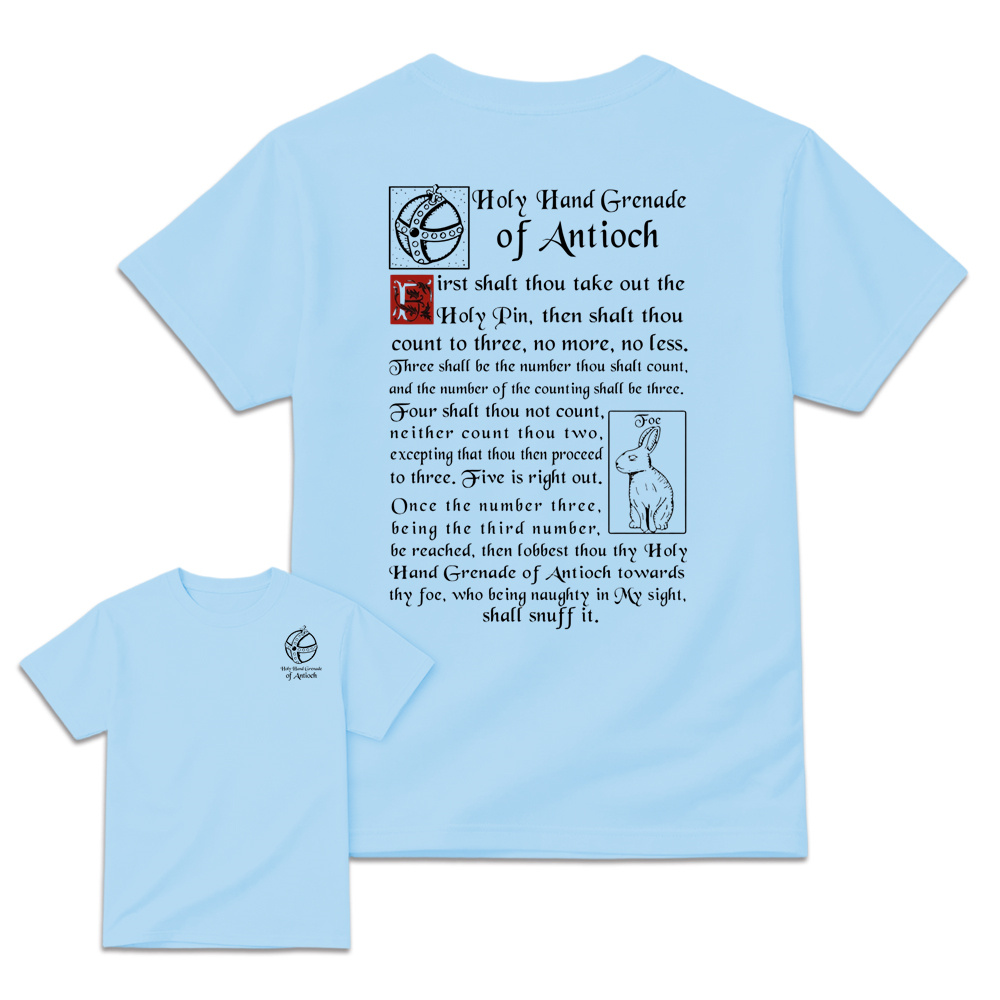Monty Python Holy Hand Grenade of Antioch Black Cotton T-Shirt