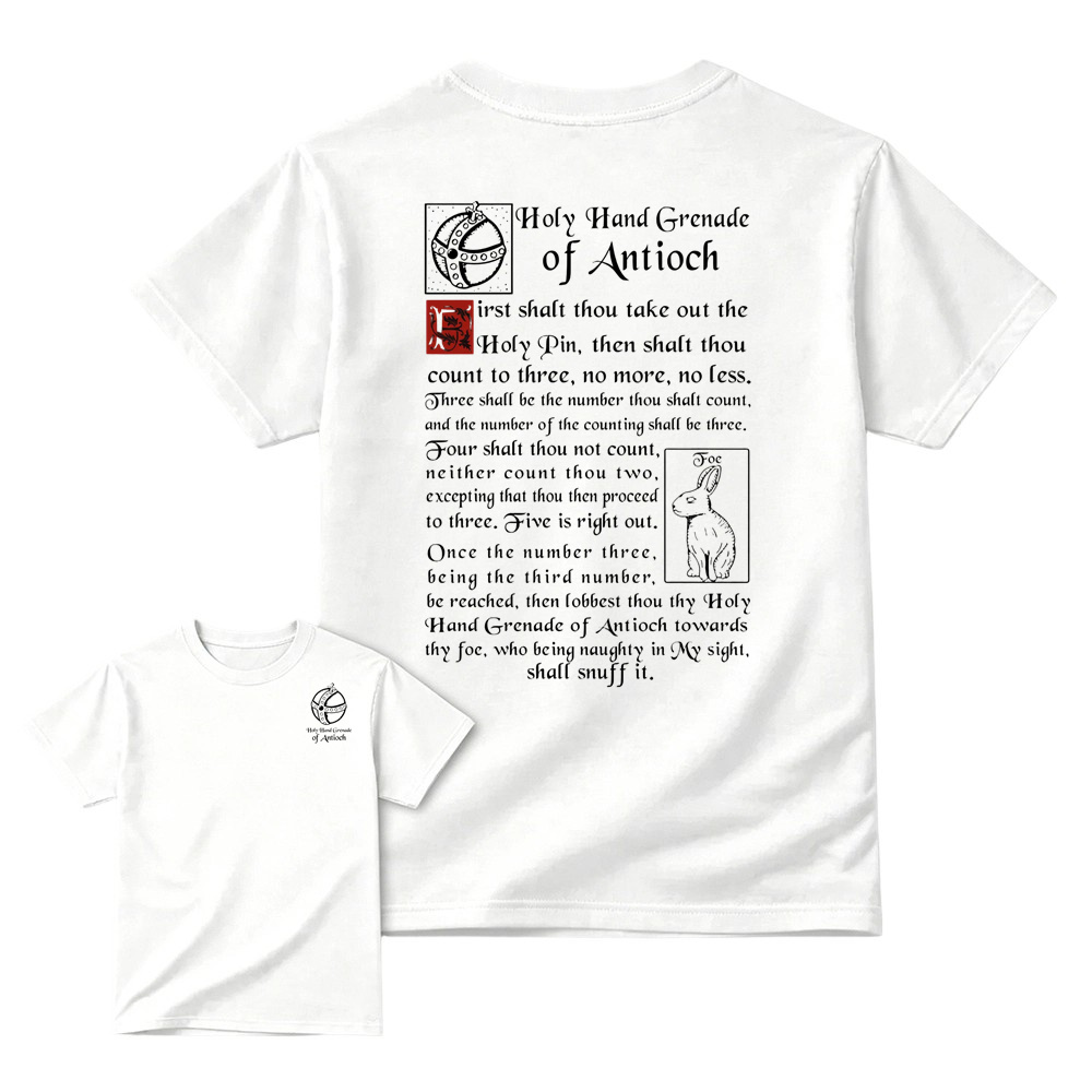 Monty Python Holy Hand Grenade of Antioch Black Cotton T-Shirt