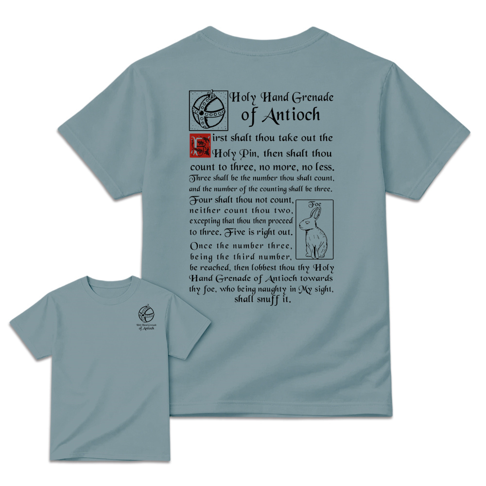 Monty Python Holy Hand Grenade of Antioch Black Cotton T-Shirt