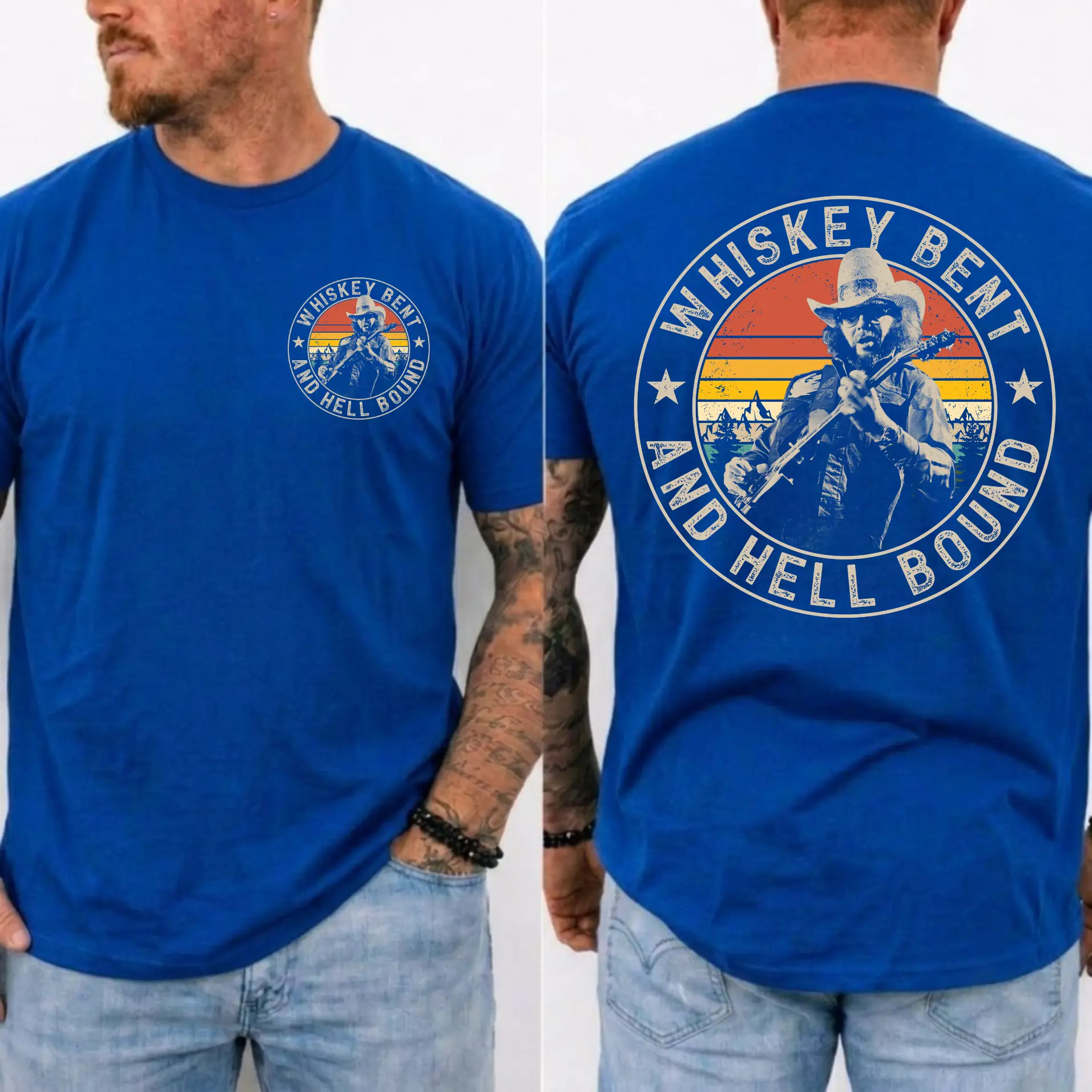Vintage Country Music T-Shirt, Retro Outlaw Cowboy Graphic Tee