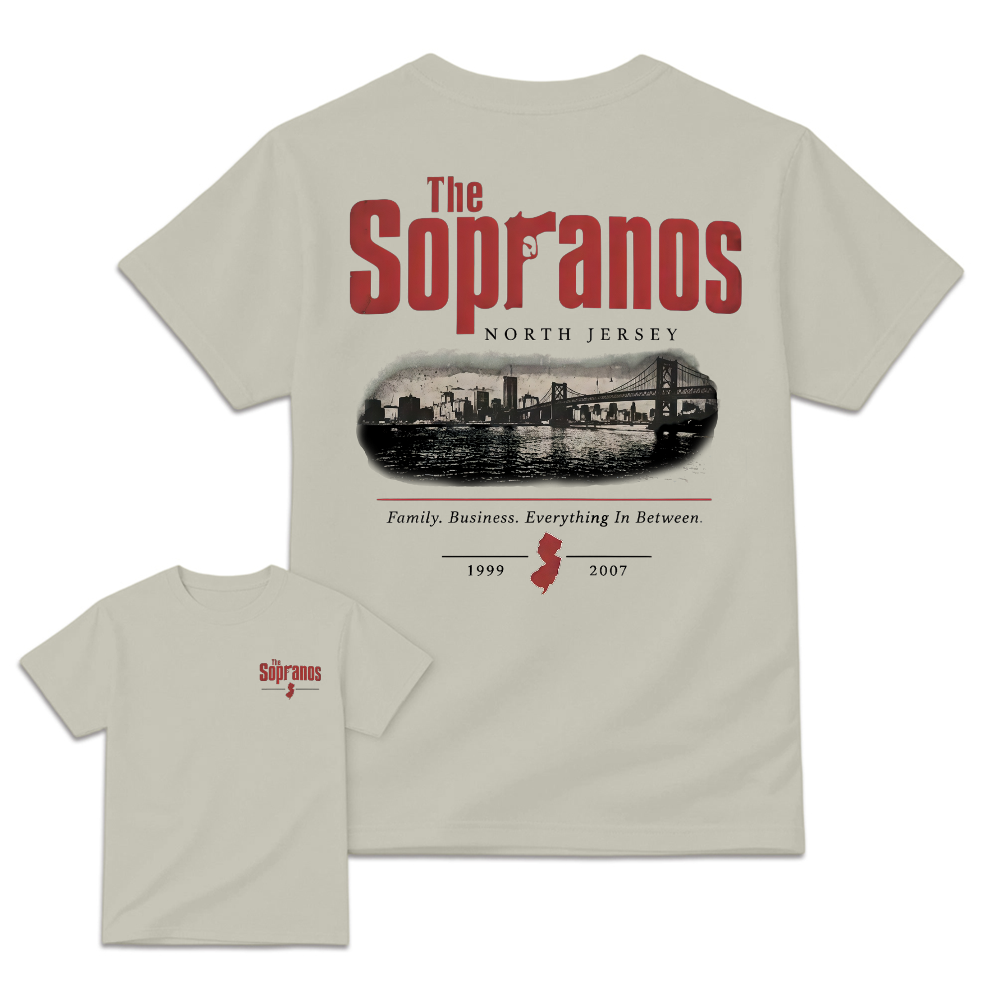 The Sopranos New Jersey Skyline Aesthetic T-Shirt