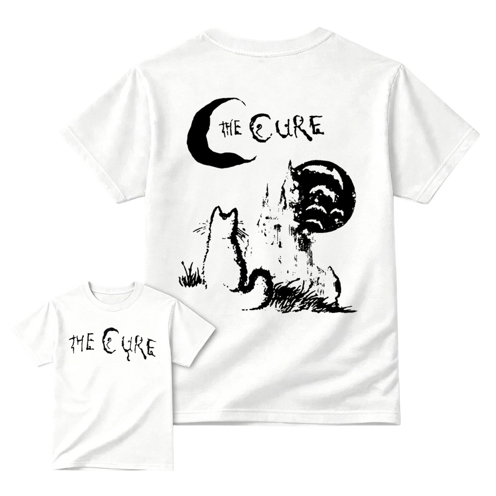 The Cure - Moon & Cat Graphic Retro Rock T-Shirt