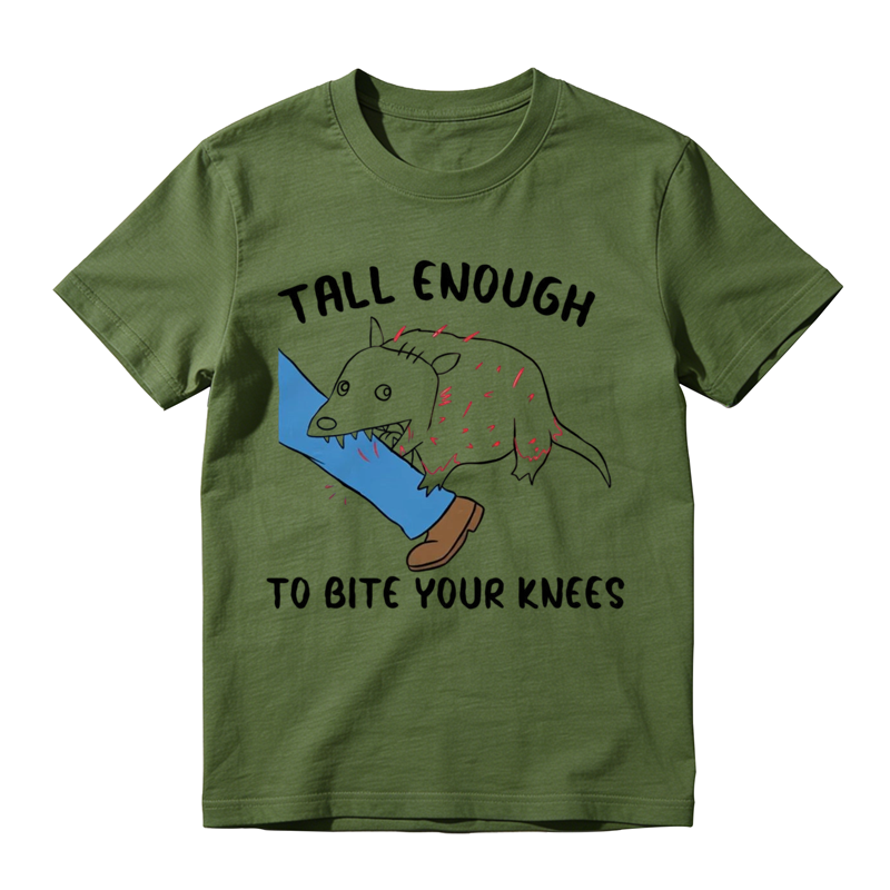 Tall Enough To Bite Your Knees With Tasmanian Devil Graphic, Everyday Wear, Gift For Him