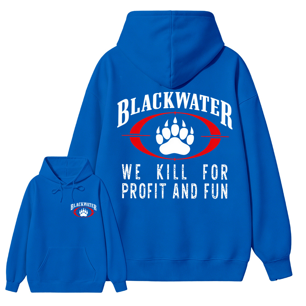Blackwater Inspired Hoodie, Tactical Graphic Pullover Sweatshirt, Military Style Streetwear Hoodie