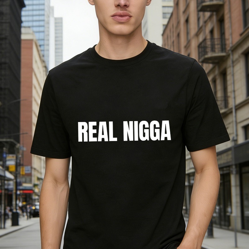 Real N Word Urban Streetwear Graphic T-shirt