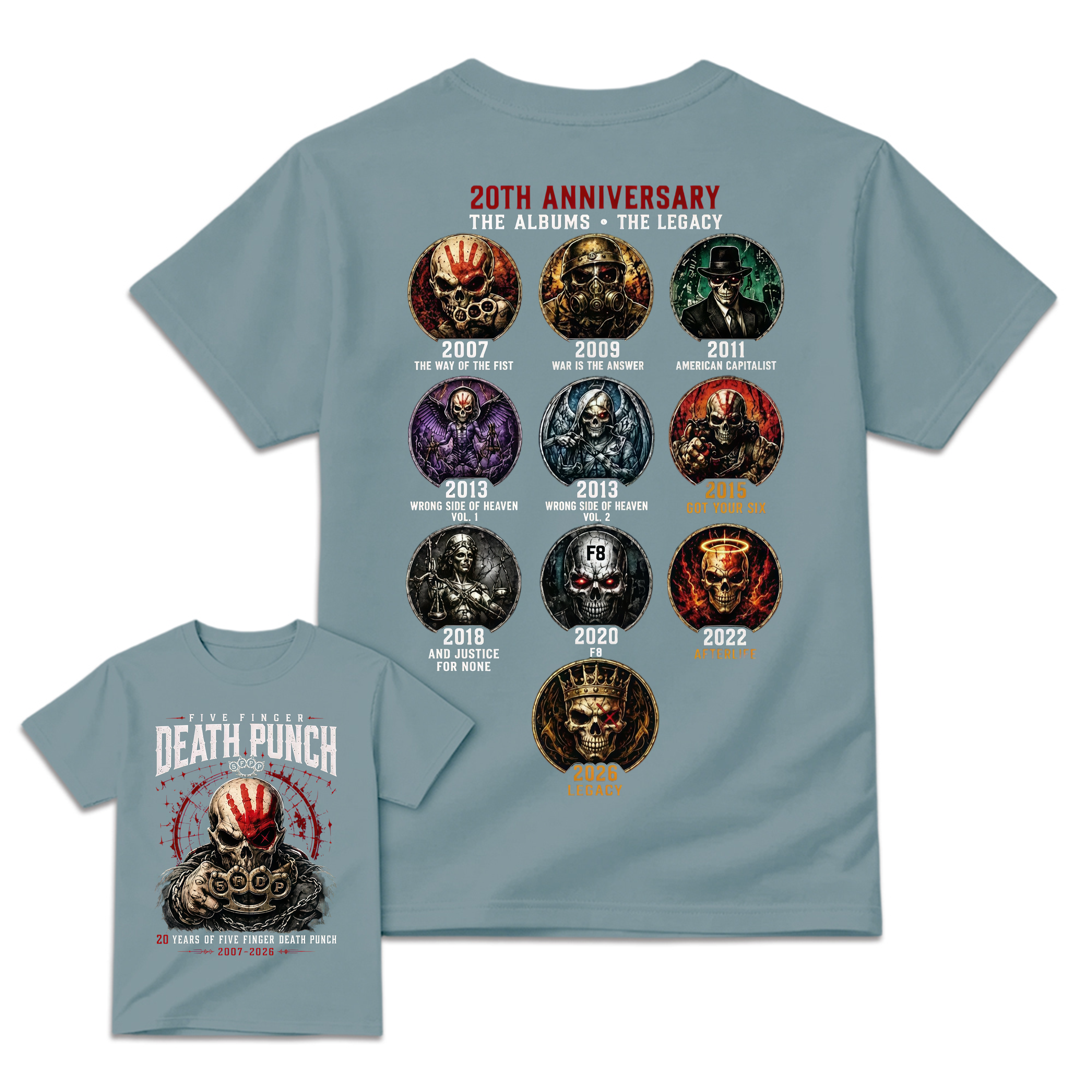 Five Finger Death Punch Rock Band Heavy Metal Music T-shirt