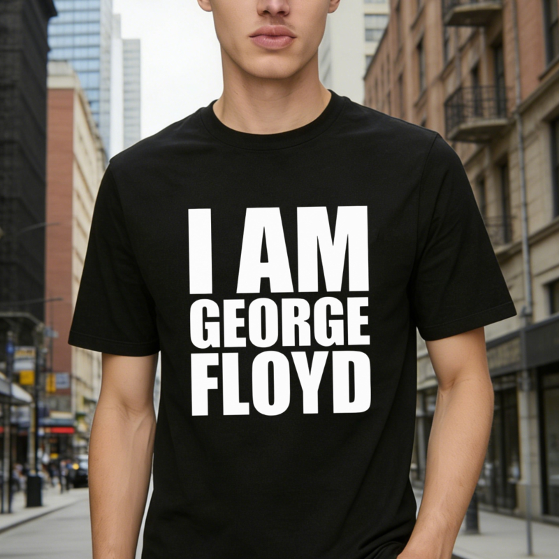 I Am George Floyd Text Graphic T-shirt