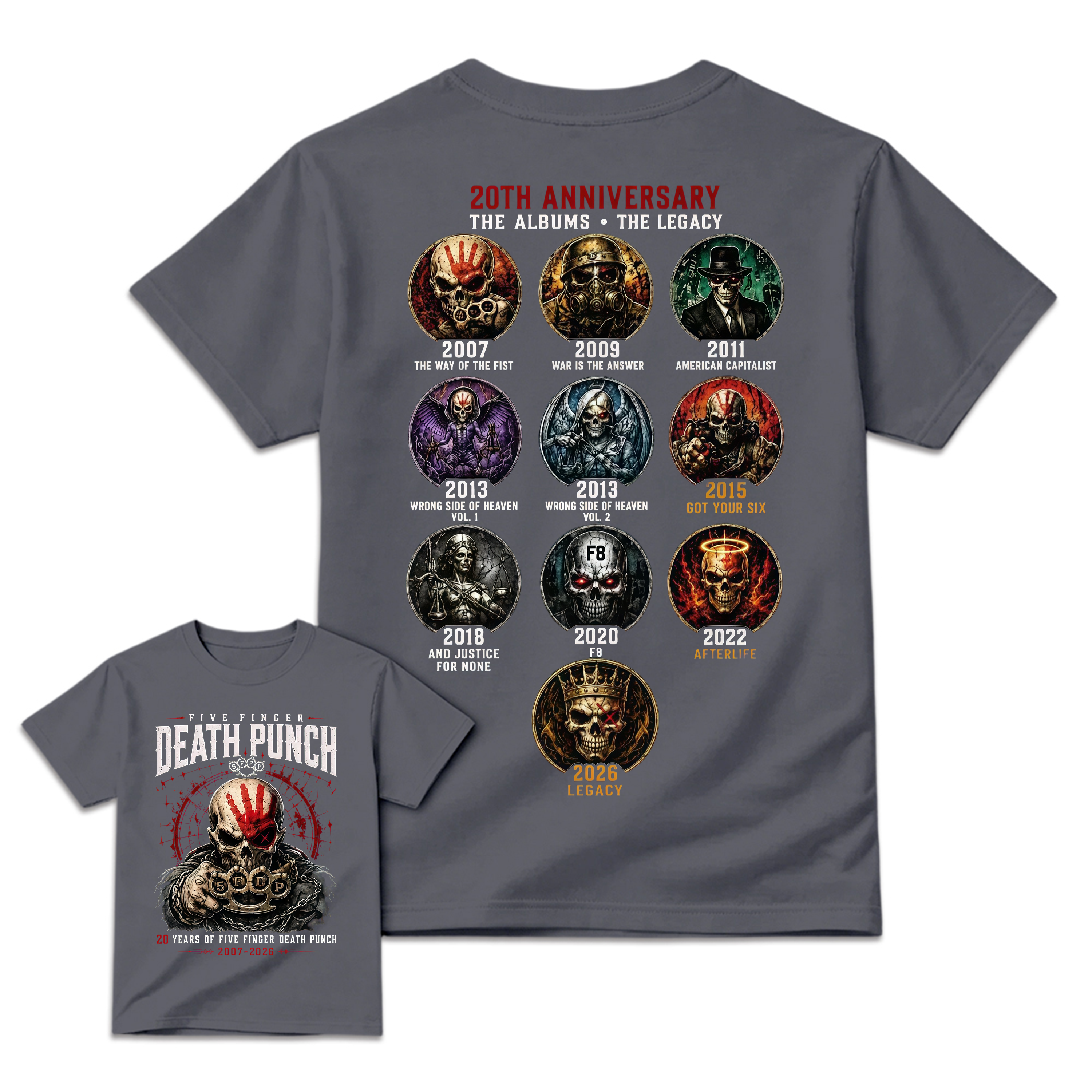 Five Finger Death Punch Rock Band Heavy Metal Music T-shirt