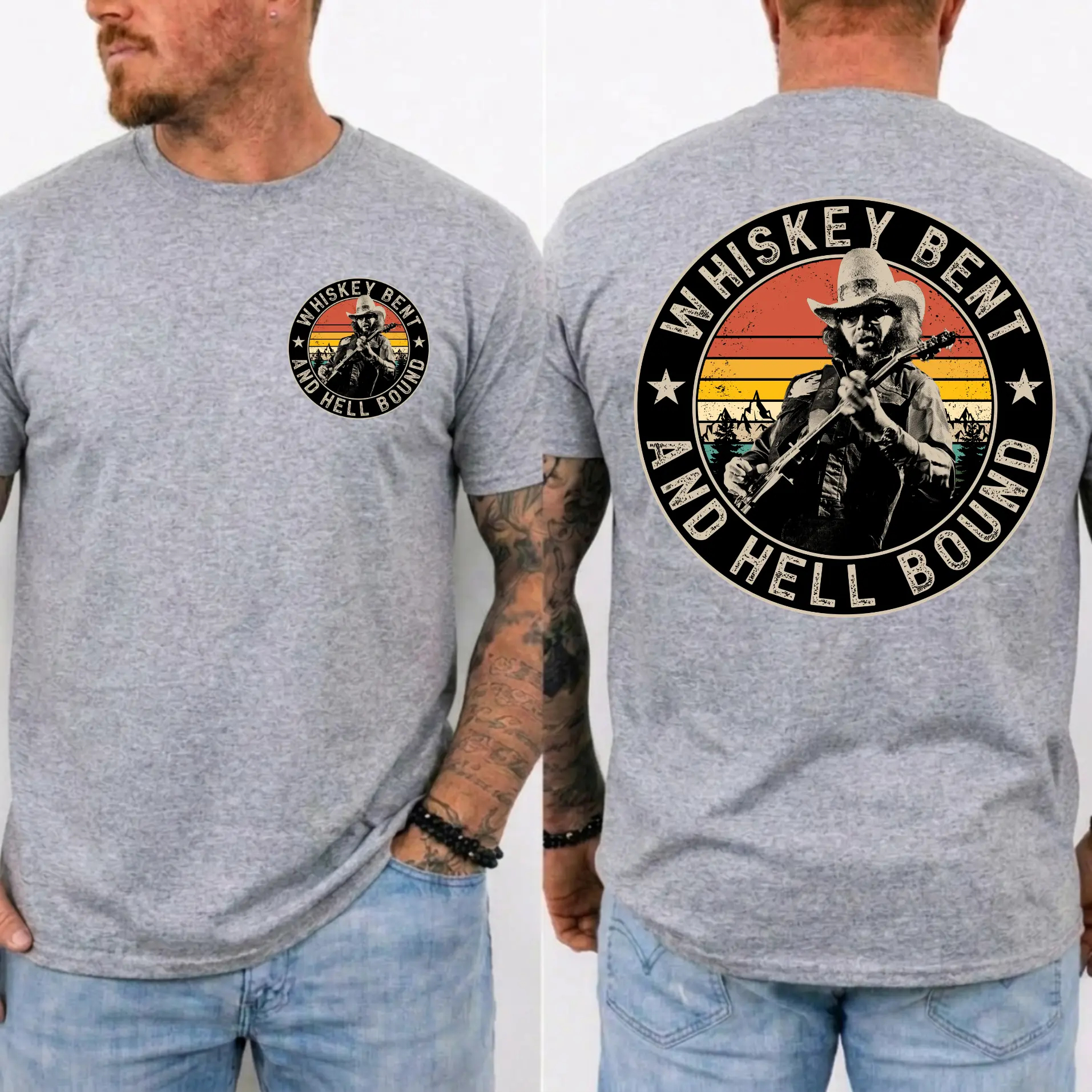 Vintage Country Music T-Shirt, Retro Outlaw Cowboy Graphic Tee