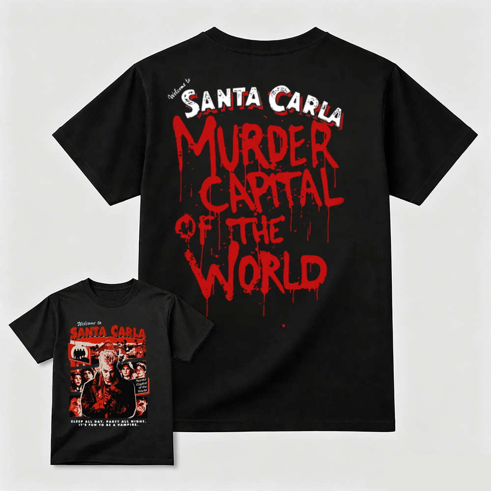 Santa Carla Murder Capital of the World Vintage Horror Graphic T-Shirt