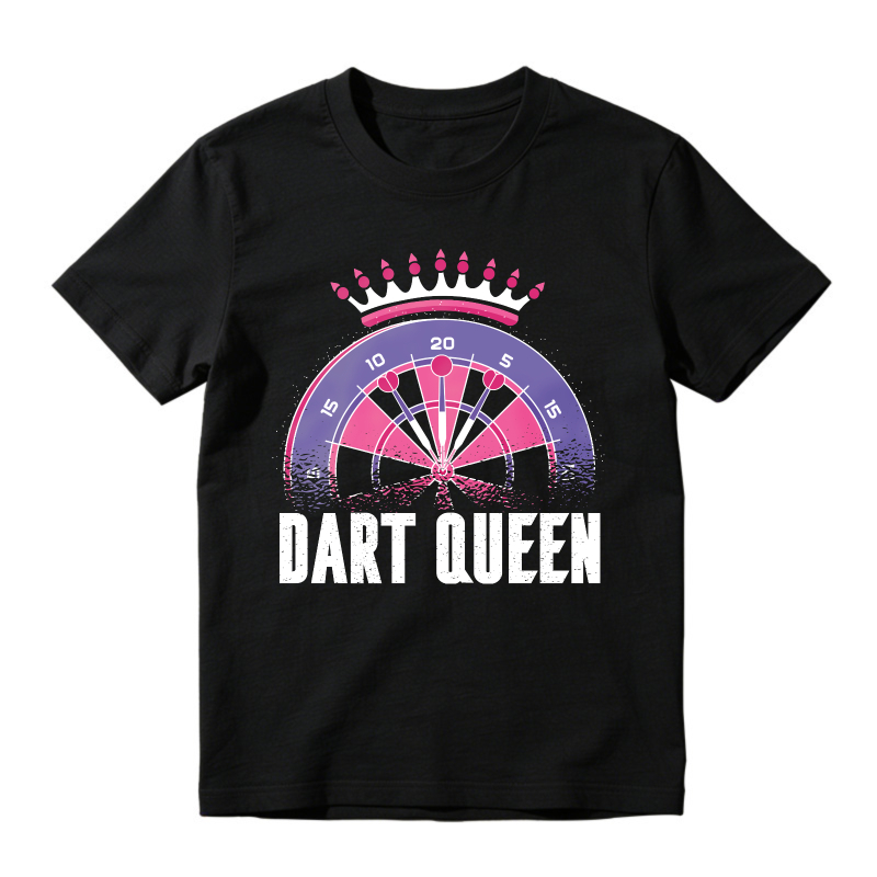 Dart Queen With Crown And Dartboard Graphic, Unisex Classic T-shirt