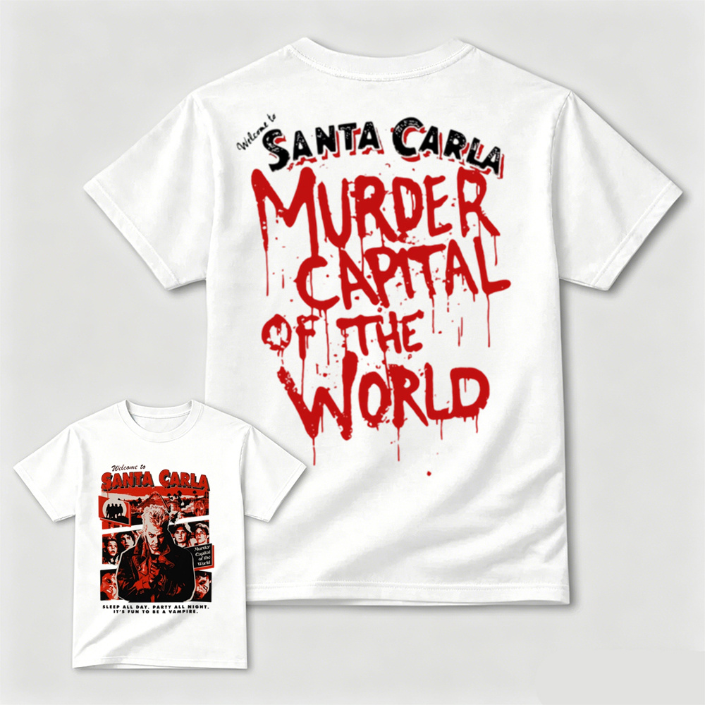Santa Carla Murder Capital of the World Vintage Horror Graphic T-Shirt