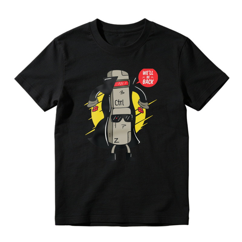 Ctrl Key Character With Sunglasses And We Will Be Back Text, Unisex Classic T-shirt