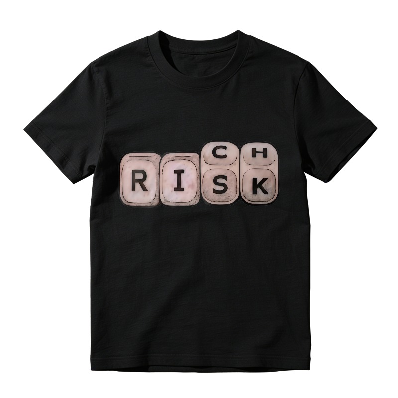 Rich Risk Word Block Design T-shirt