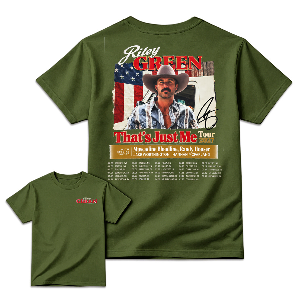 Riley Green That's Just Me Tour 2027 Country Music T-Shirt