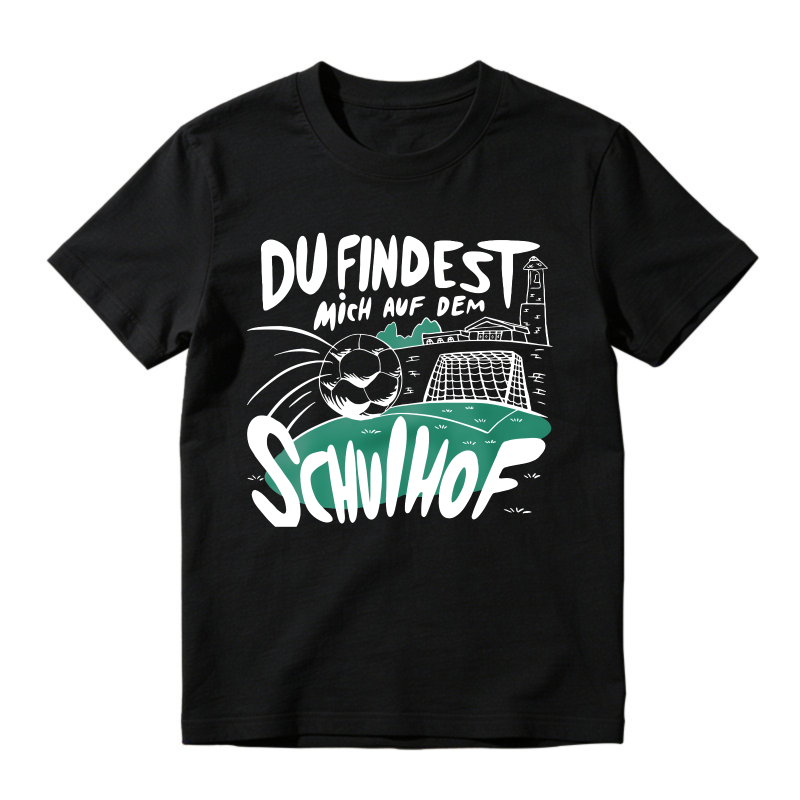 Du Findest Mich Auf Dem Schulhof Soccer Goal Lighthouse Graphic, Unisex Classic T-shirt