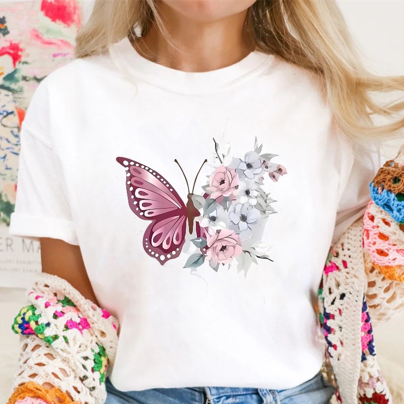 Butterfly And Flowers T-shirt