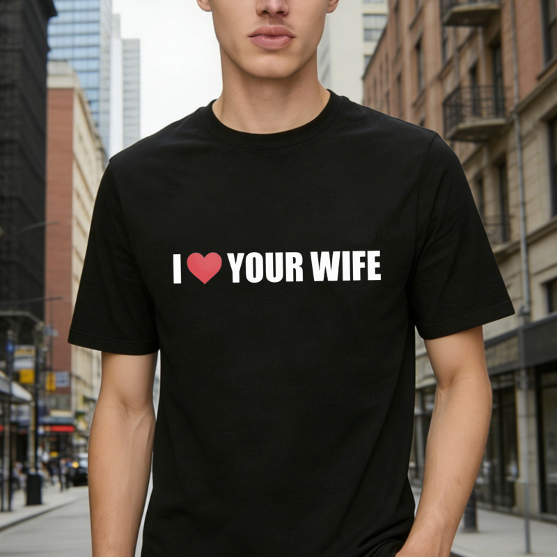 I Love Your Wife Funny Quote Graphic T-shirt