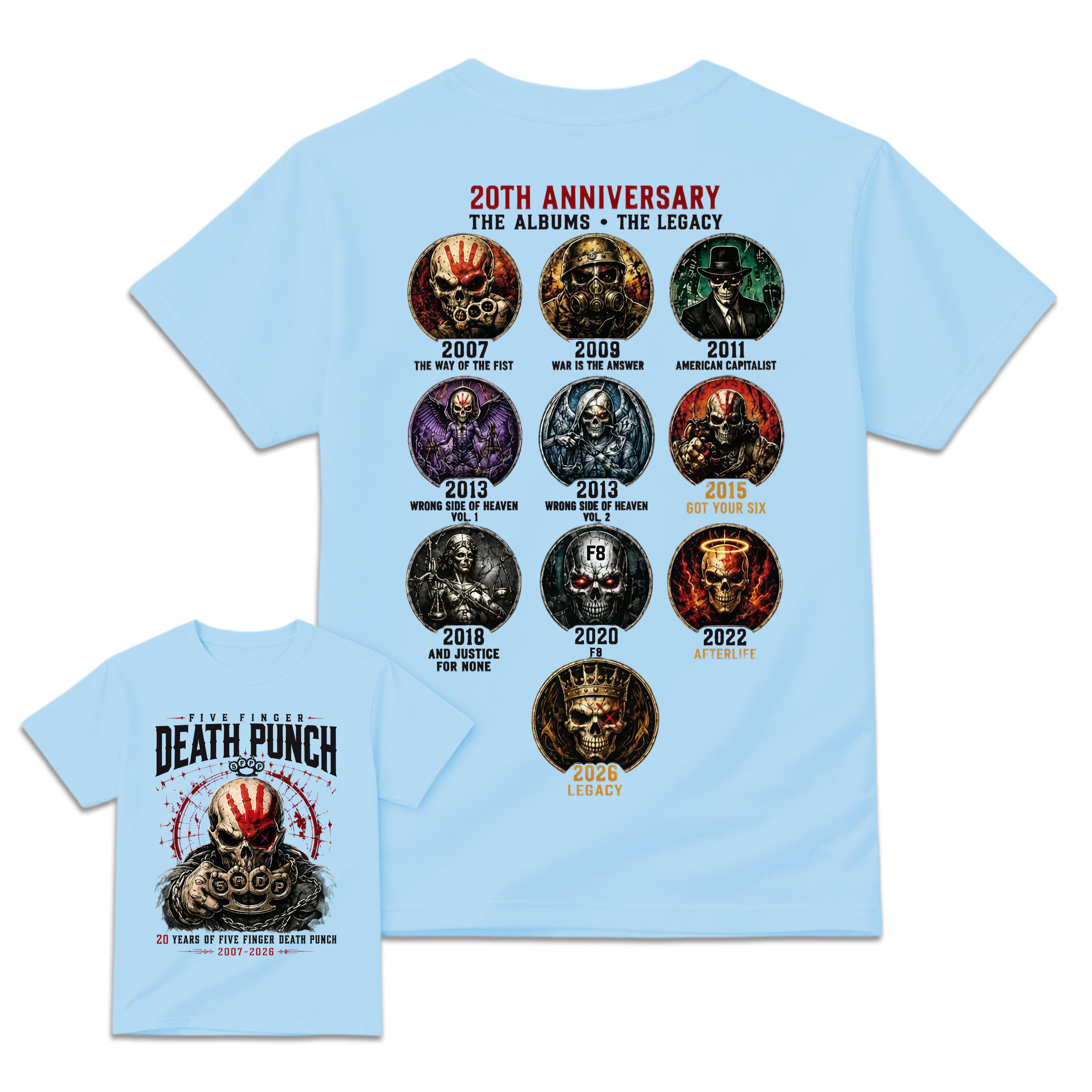 Five Finger Death Punch Rock Band Heavy Metal Music T-shirt