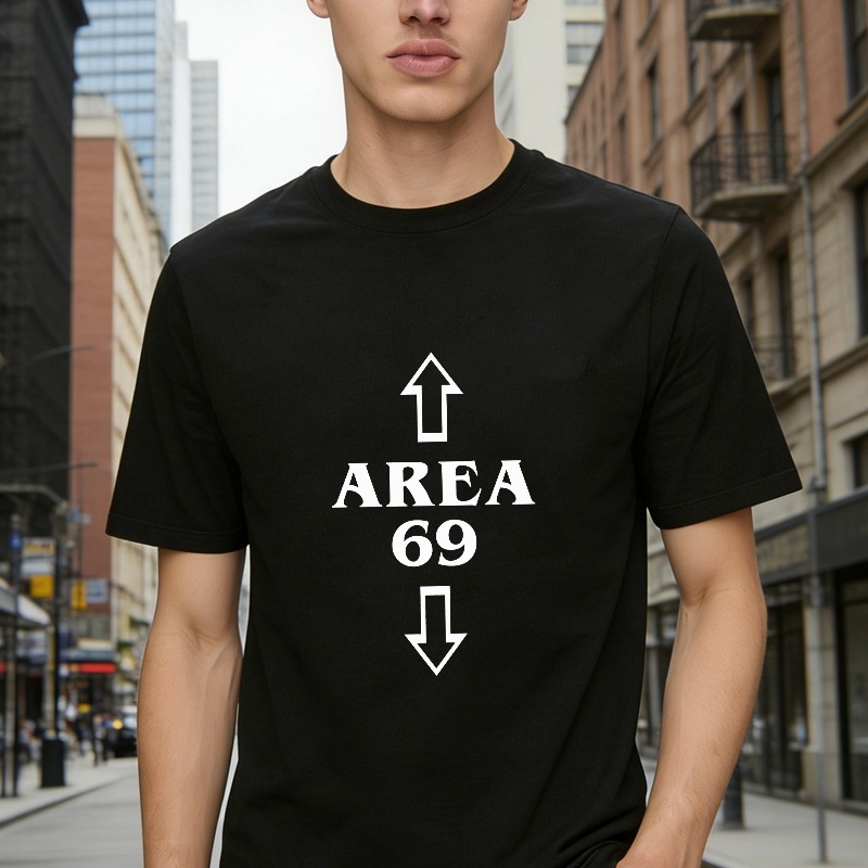 Area 69 With Up And Down Arrows Graphic T-shirt