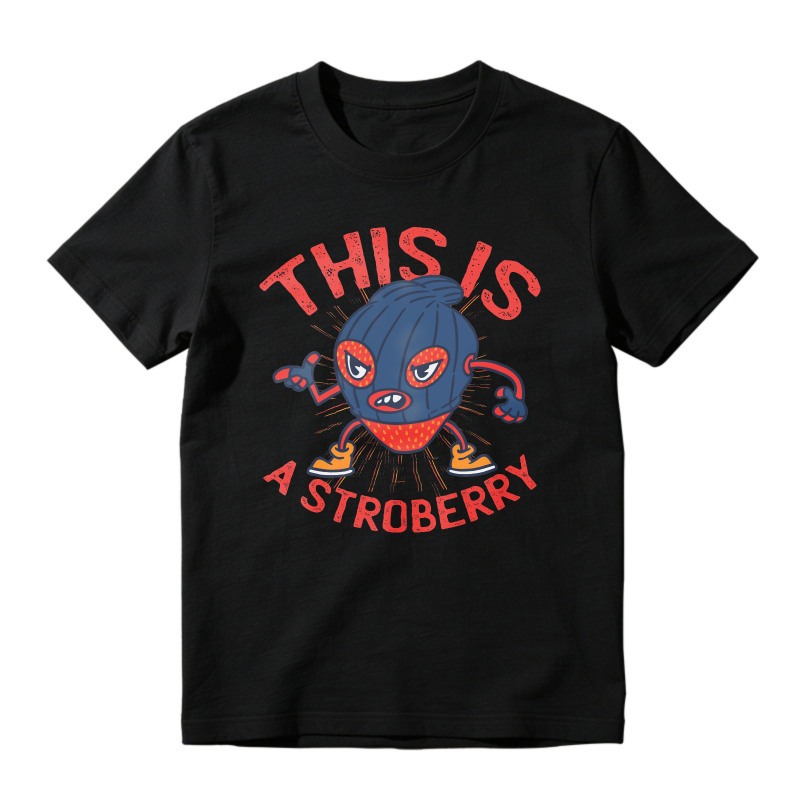 Funny This Is A Stroberry Cartoon Blue Character Graphic, Unisex Classic T-shirt