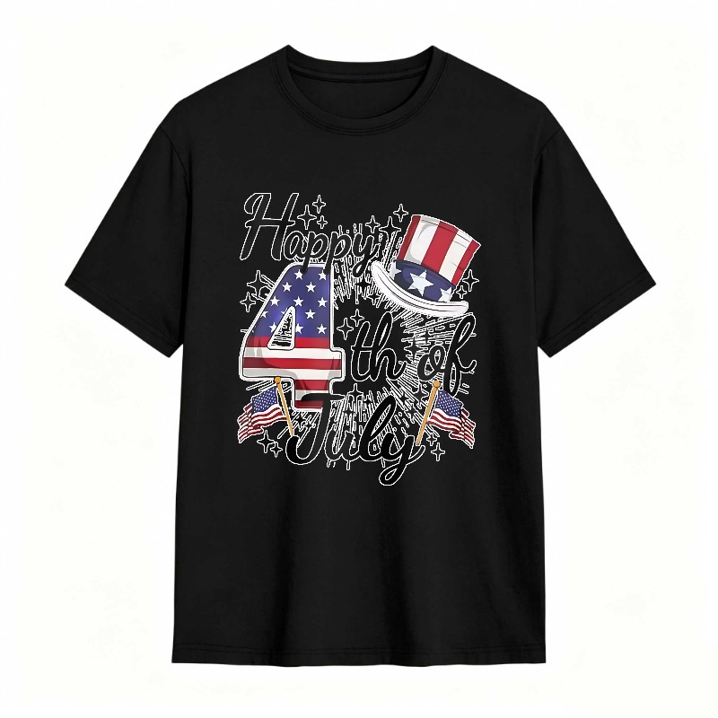 Happy 4th Of July American Flag Stars And Stripes Patriotic Design T-shirt