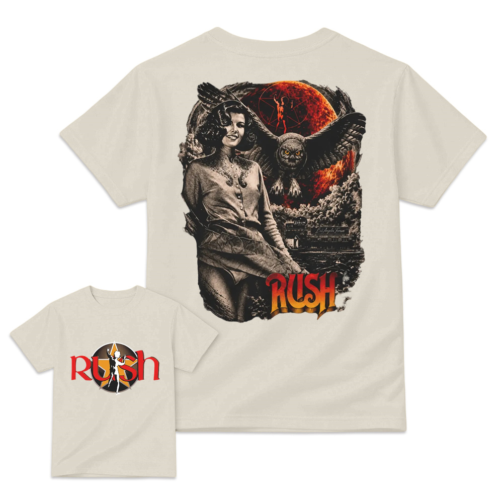 Vintage Rush Band Permanent Waves Fly By Night Retro Rock Graphic T-Shirt
