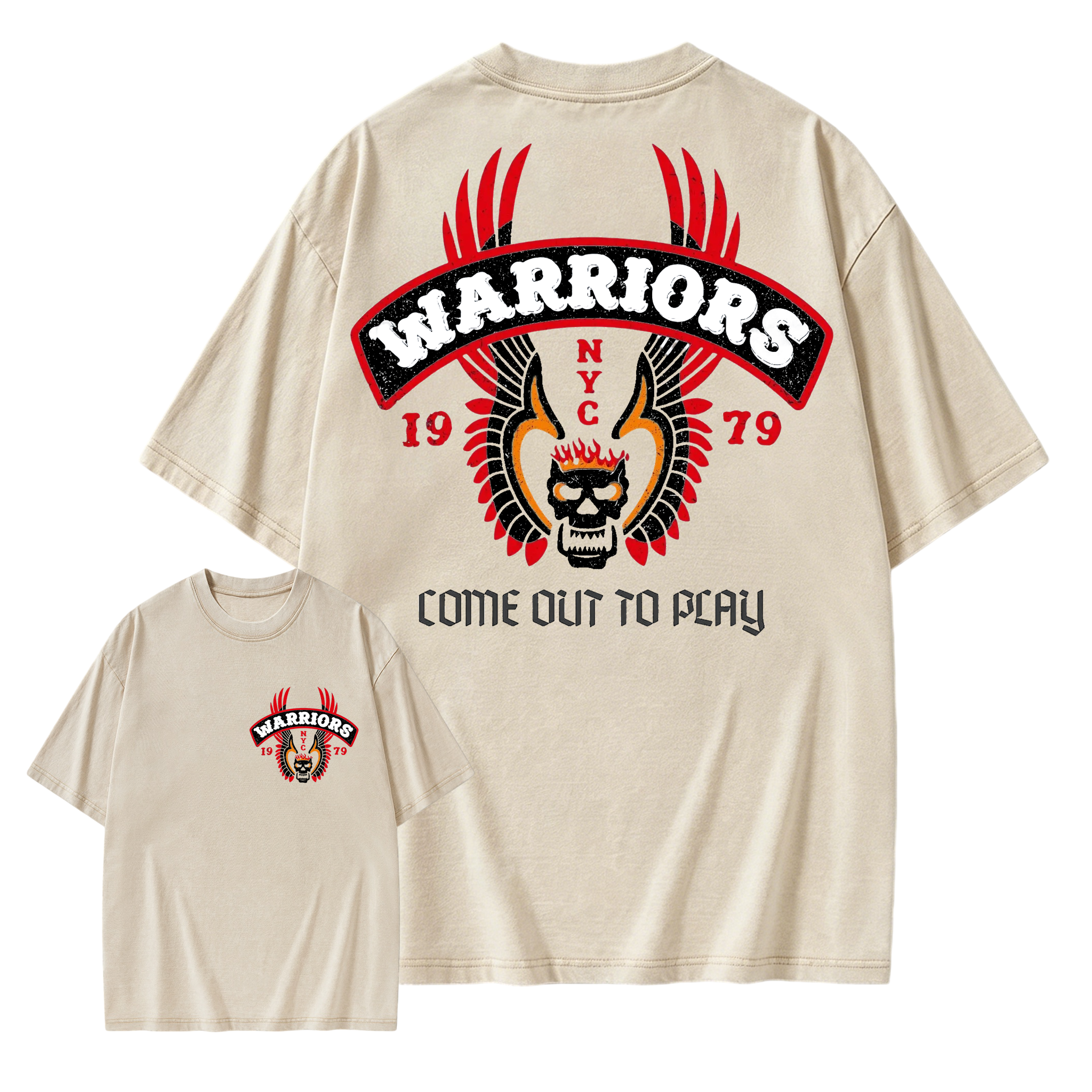 The Warriors "Come Out To Play" 1979 Retro Movie Washed T-shirt