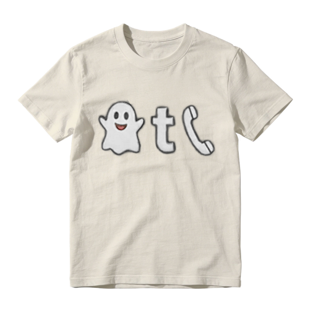 Funny Ghosted Meme Print T-Shirt, Creative Casual Graphic T-Shirt