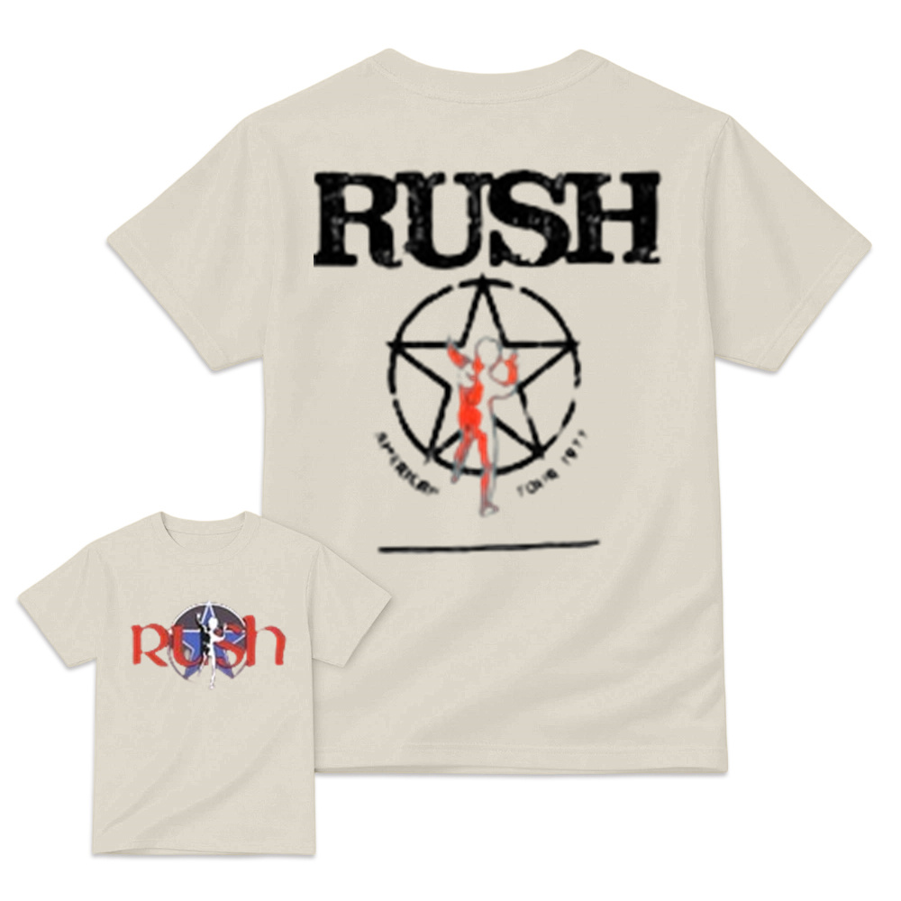 Classic Rock Starman Logo T-Shirt - Vintage Retro Double Sided Concert Graphic Tee