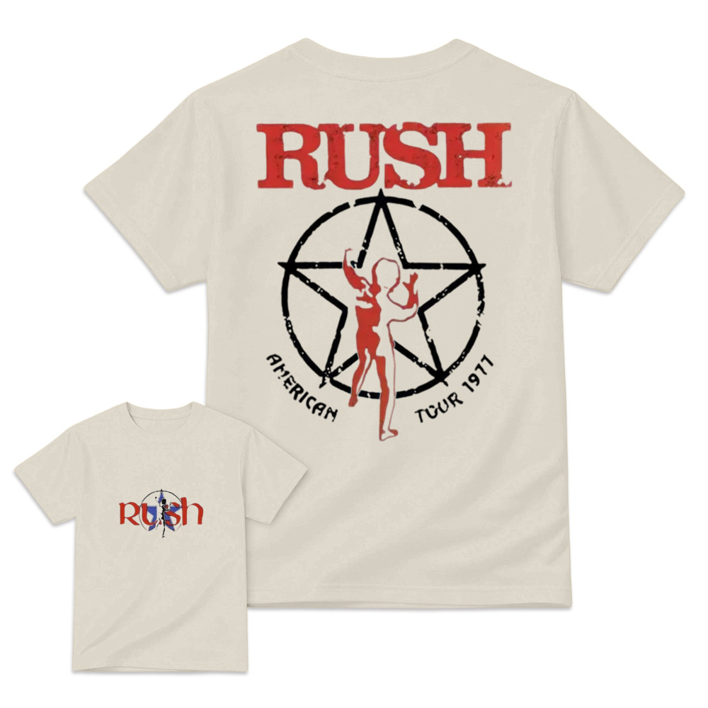 Classic Rock Starman Logo T-Shirt - Vintage Retro Double Sided Concert Graphic Tee