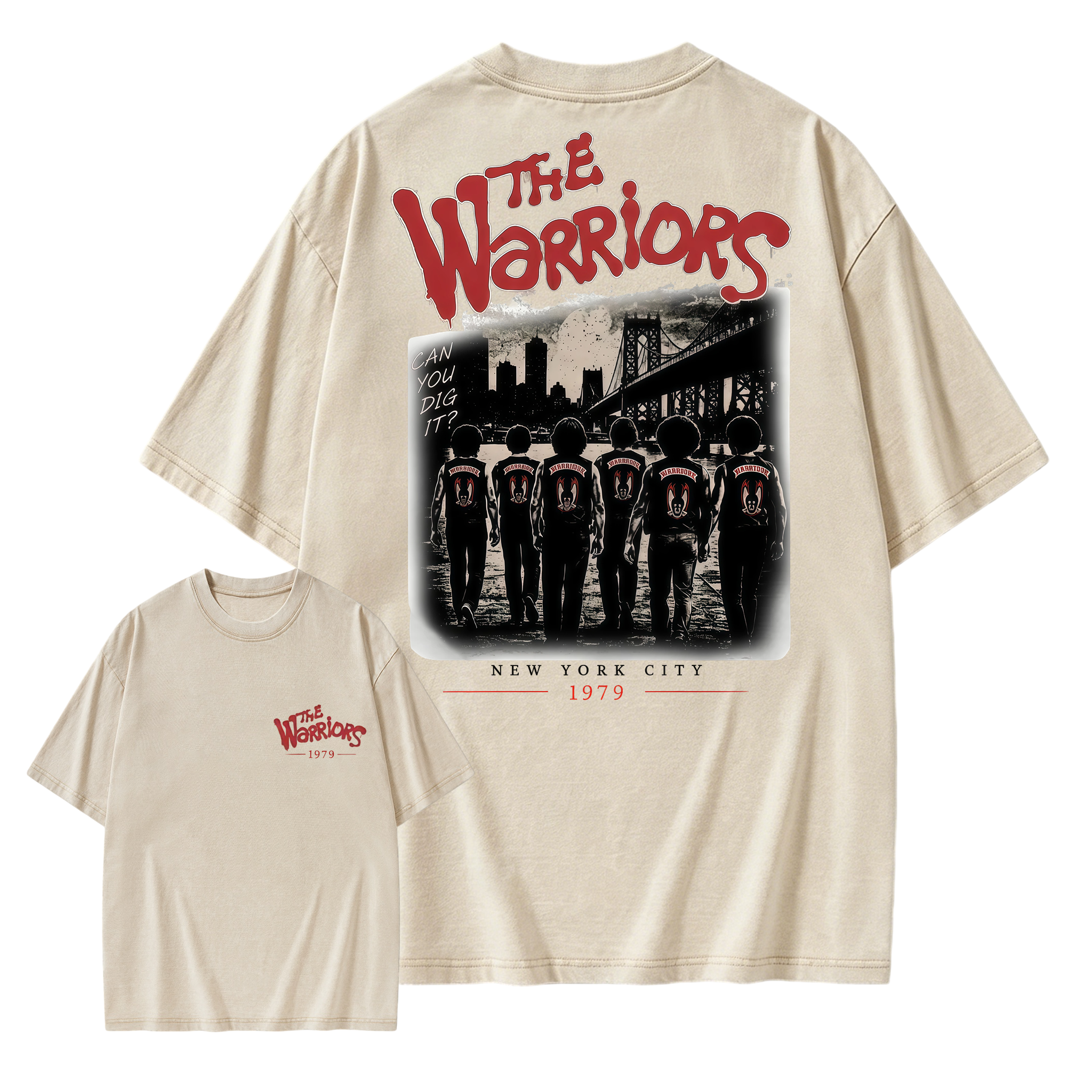 Can You Dig It? The Warriors New York City Gang Print Washed T-shirt 