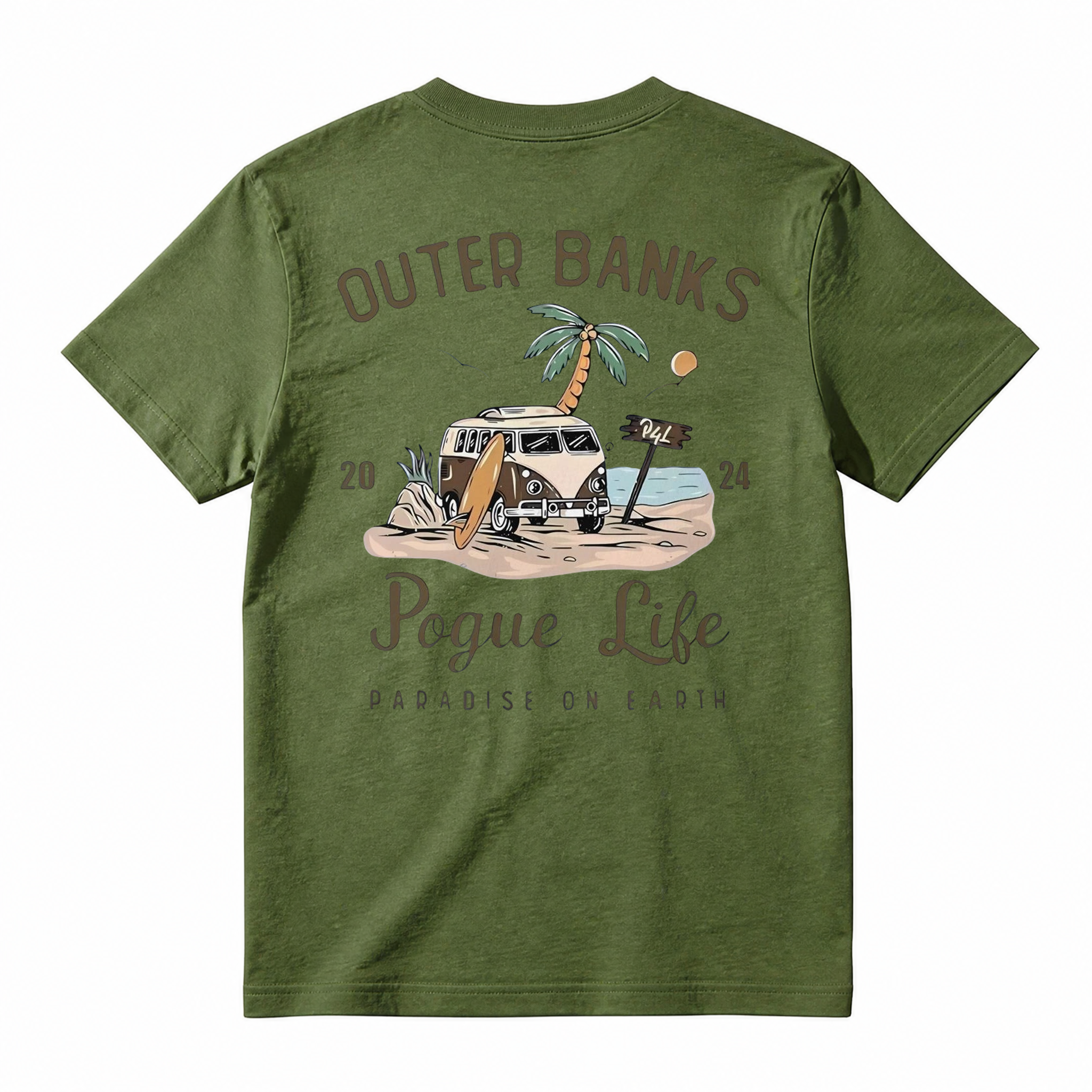 Outer Banks Pogue Life Graphic Tee Paradise on Earth Beach T-Shirt