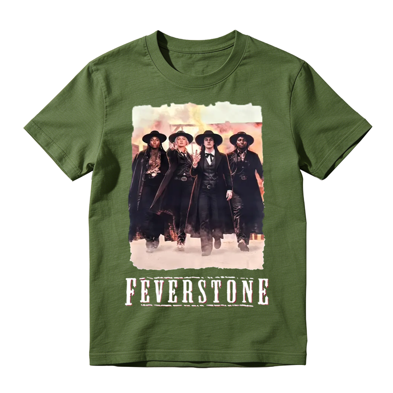  Feverstone Graphic Tee Vintage Western Style Black Outfit T-Shirt