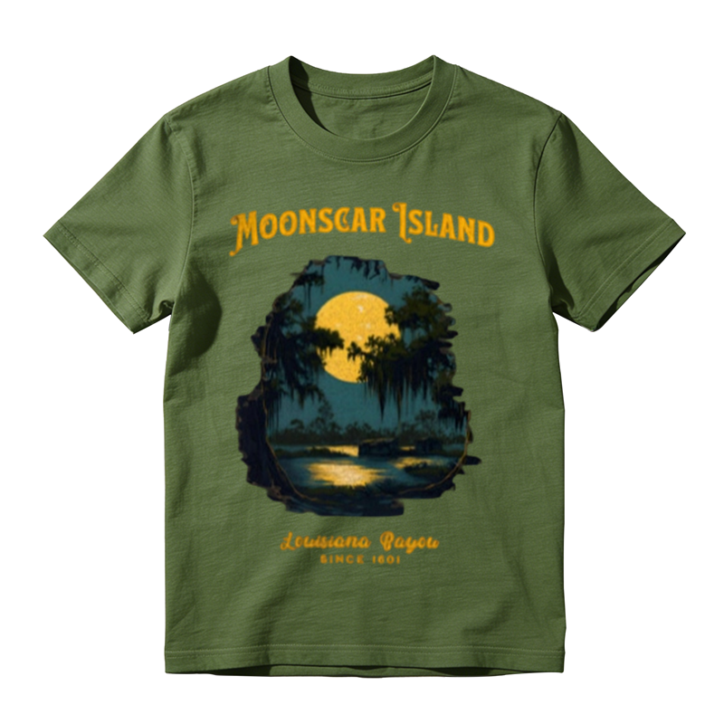 Moonscar Island Louisiana Bayou Vintage Graphic T-Shirt