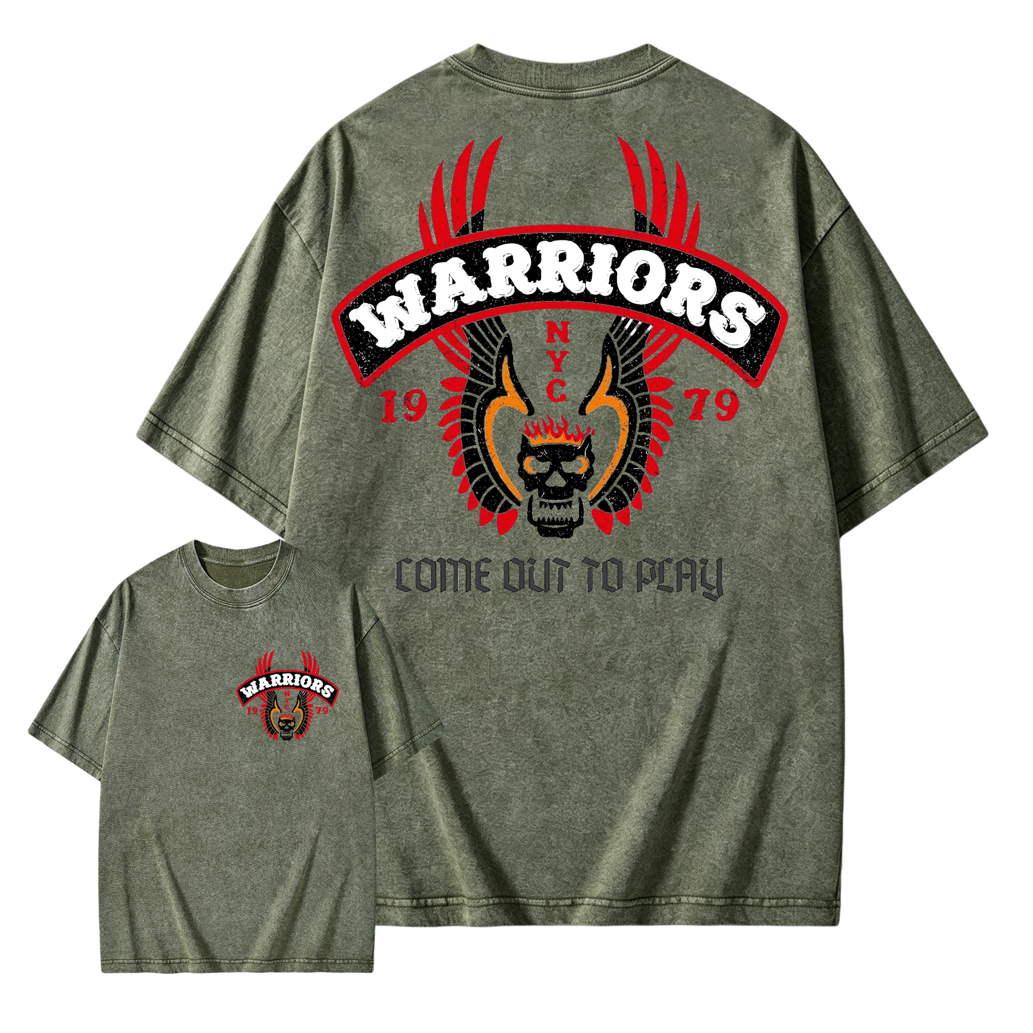 The Warriors "Come Out To Play" 1979 Retro Movie Washed T-shirt