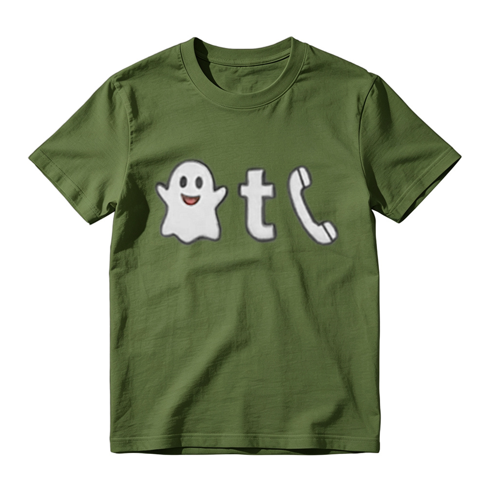 Funny Ghosted Meme Print T-Shirt, Creative Casual Graphic T-Shirt