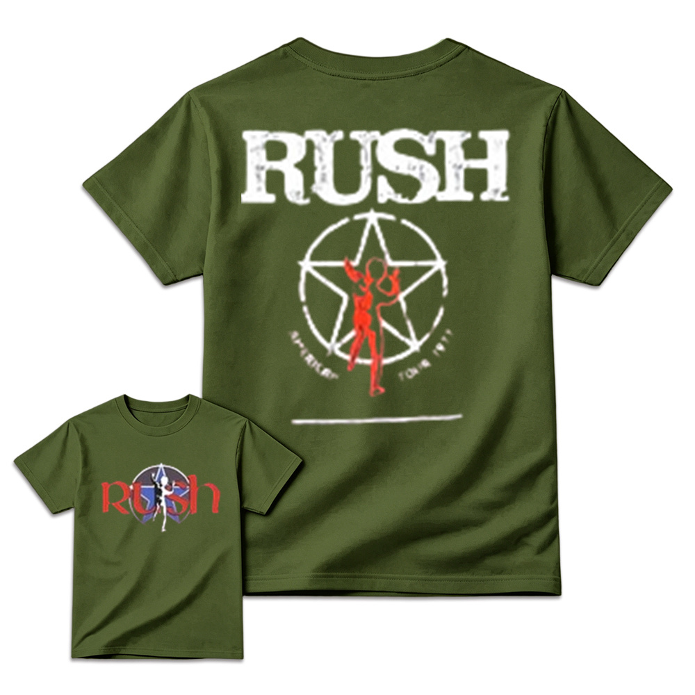 Classic Rock Starman Logo T-Shirt - Vintage Retro Double Sided Concert Graphic Tee