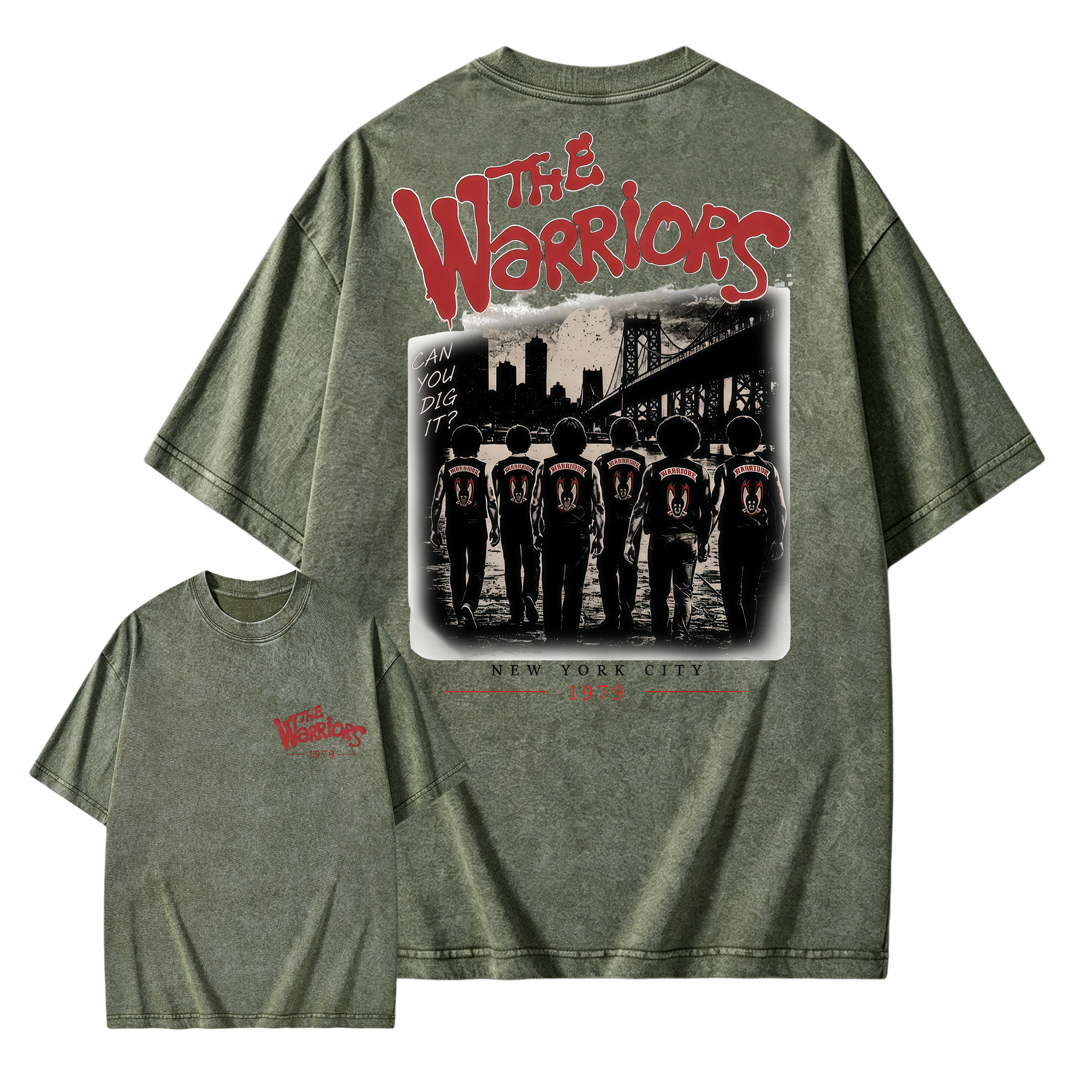 Can You Dig It? The Warriors New York City Gang Print Washed T-shirt 