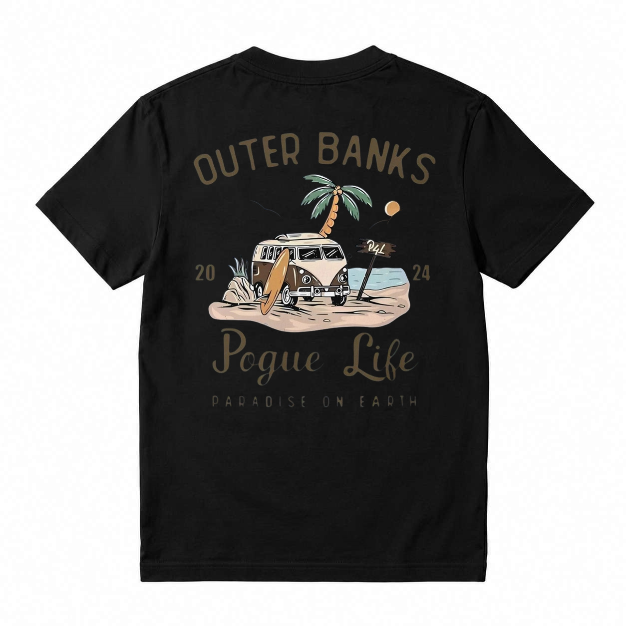 Outer Banks Pogue Life Graphic Tee Paradise on Earth Beach T-Shirt