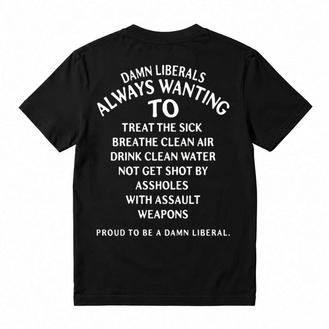 Damn Liberals Always Wanting Political Sarcasm Graphic T-Shirt
