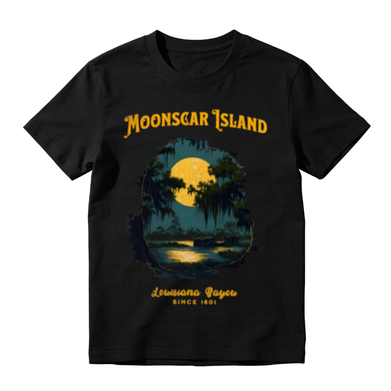 Moonscar Island Louisiana Bayou Vintage Graphic T-Shirt